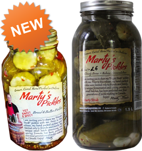 1 jar sweet & spicy bread & butter pickles 1 jar of original kosher dill pickles